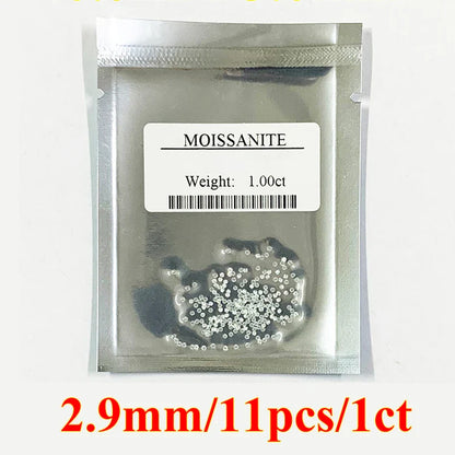 1CT Lab-Grown Moissanite Diamonds – D Color VVS1 Loose Gemstones, Full Size 0.7mm-20mm