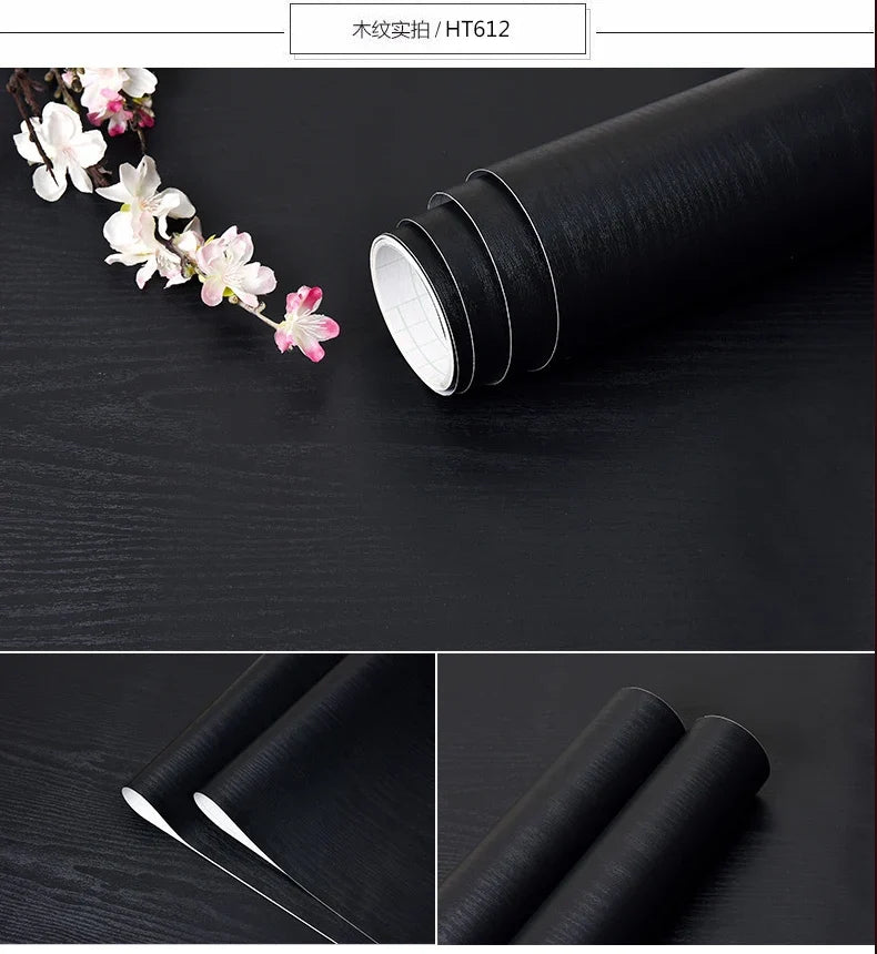 WZF Waterproof Wood Grain Wallpaper Roll - Self Adhesive Vinyl Film for Furniture, Cabinets & DIY Home Decor