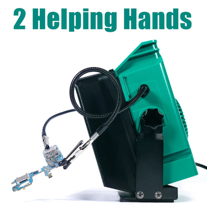 YIHUA 948DQ-I 200W Soldering Fume Extractor – Smoke Filter with 2 Helping Hands