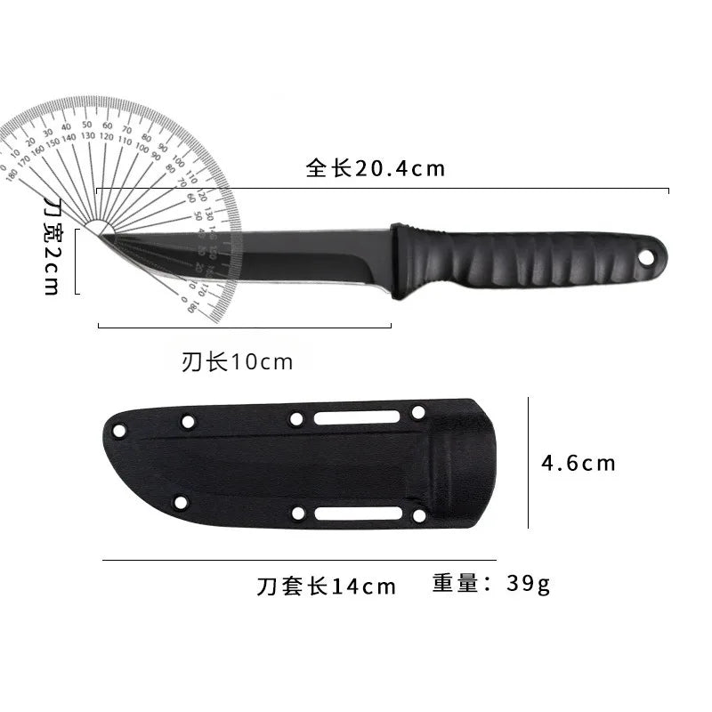 2024 Outdoor Survival Portable Knife - Sharp, High-Hardness Tactical Self-Defense Knife for Camping, Small Straight Knife