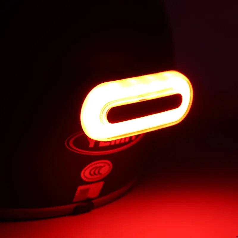Rechargeable 16-LED Bicycle & Motorcycle Helmet Light – USB Safety Taillight Warning Lamp for Night Riding Bike Helmet Accessory