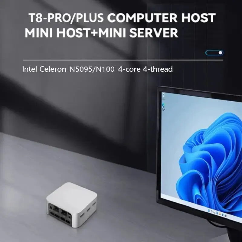 FIREBAT T8 Pro Plus Mini PC — Intel Celeron N5095/N100 Desktop, 8GB/16GB RAM, 256GB/512GB Storage, DDR4/DDR5, WiFi5 & BT4.2 Gaming Computer