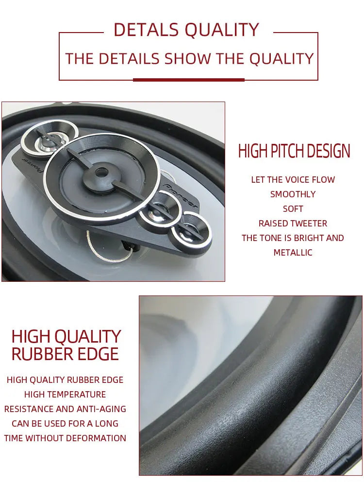 6X9 Inch 2400W 5-Way Car Coaxial Speaker - High Fidelity Full Frequency, Ideal for Modified Vehicles