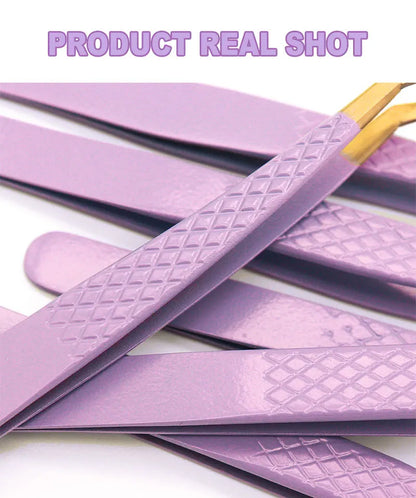 AILEISHI Eyelash Tweezers — Stainless Steel High Precision Anti-Static Extension Tool