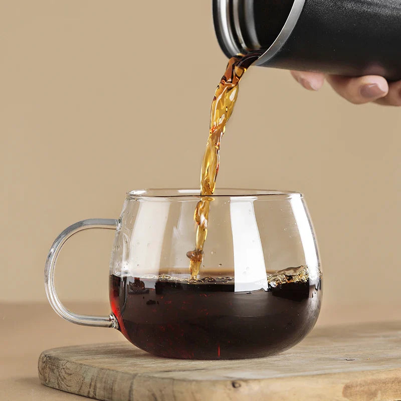 304 Stainless Steel Portable Coffee Filter – Reusable Drip Coffee Tea Holder Mug Set with Coffee Pot & Dripper