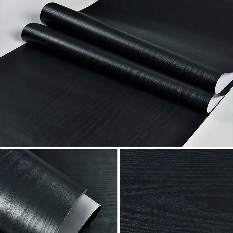 Self-Adhesive Waterproof Wood Grain Vinyl Wallpaper Roll – PVC Wall Sticker for Furniture Renovation & Bedroom Home Decor