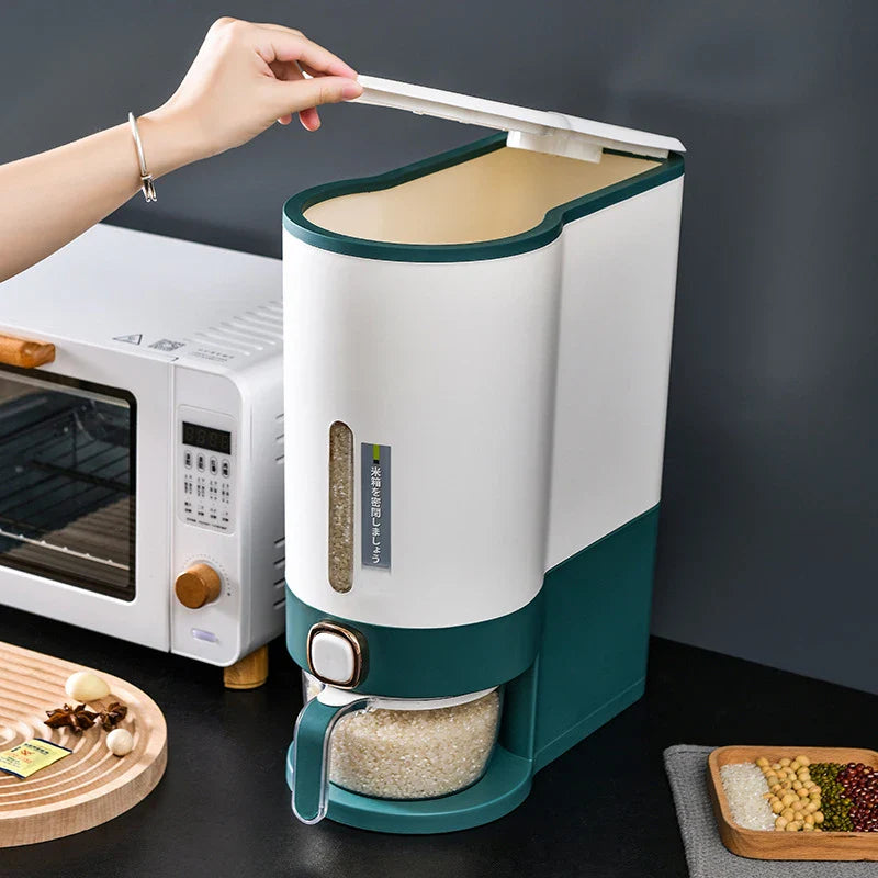 Large Capacity Rice Storage Box - 1/2/4pcs Sealed 5KG Grain Dispenser & Pet Food Container - Kitchen Organizer