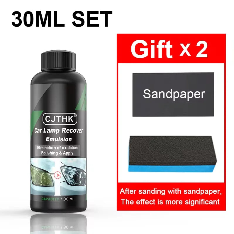 Car Headlight Restoration Kit — Polishing Paste & Liquid for Scratch Removal, Oxidation Cleaning, and Headlamp Repair