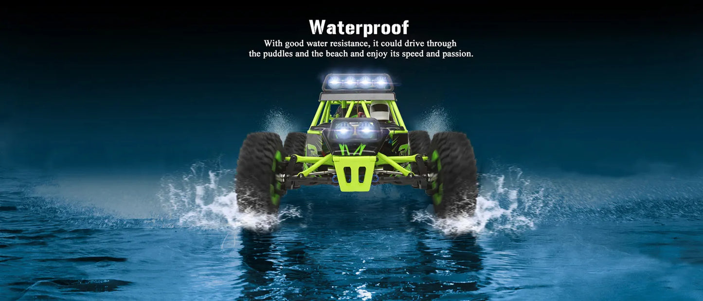 WLtoys 12428 1:12 RC Racing Car — 4WD High-Speed Off-Road Remote Control Buggy with LED Light, Alloy Climbing Truck, Boys & Kids Gift