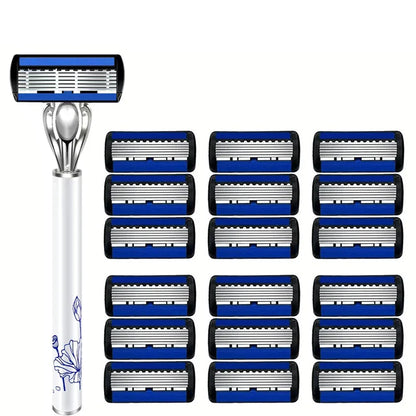 Classic 6-Layer Safety Razor – Manual Shaver for Men’s Shaving & Women’s Hair Removal