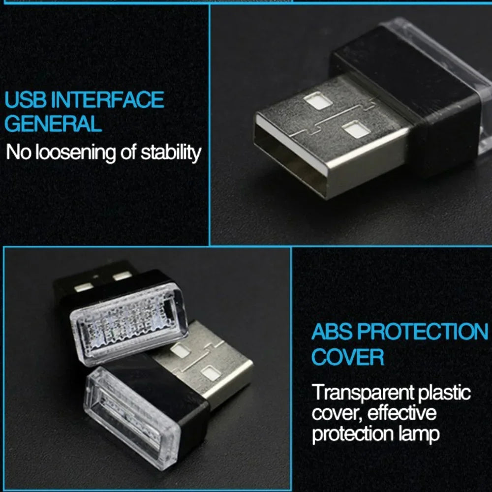 Mini USB LED Car Light – Plug & Play Interior Atmosphere Lamp, Emergency & Decorative USB Auto Lighting by Stonego
