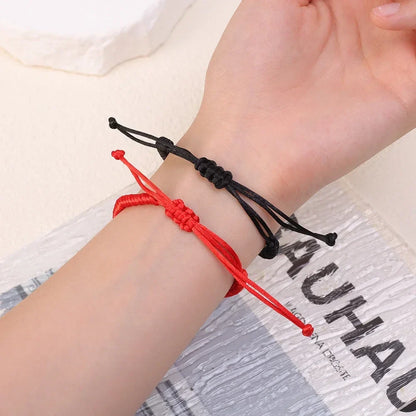 Lucky Red Thread Bracelet — Adjustable Tibetan Buddhist Handwoven Braided Rope Jewelry for Men and Women Wristbands