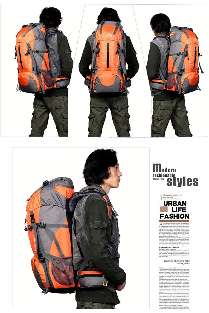 50L Hiking & Camping Backpack — Waterproof Multi-Function Trekking Bag for Women & Men