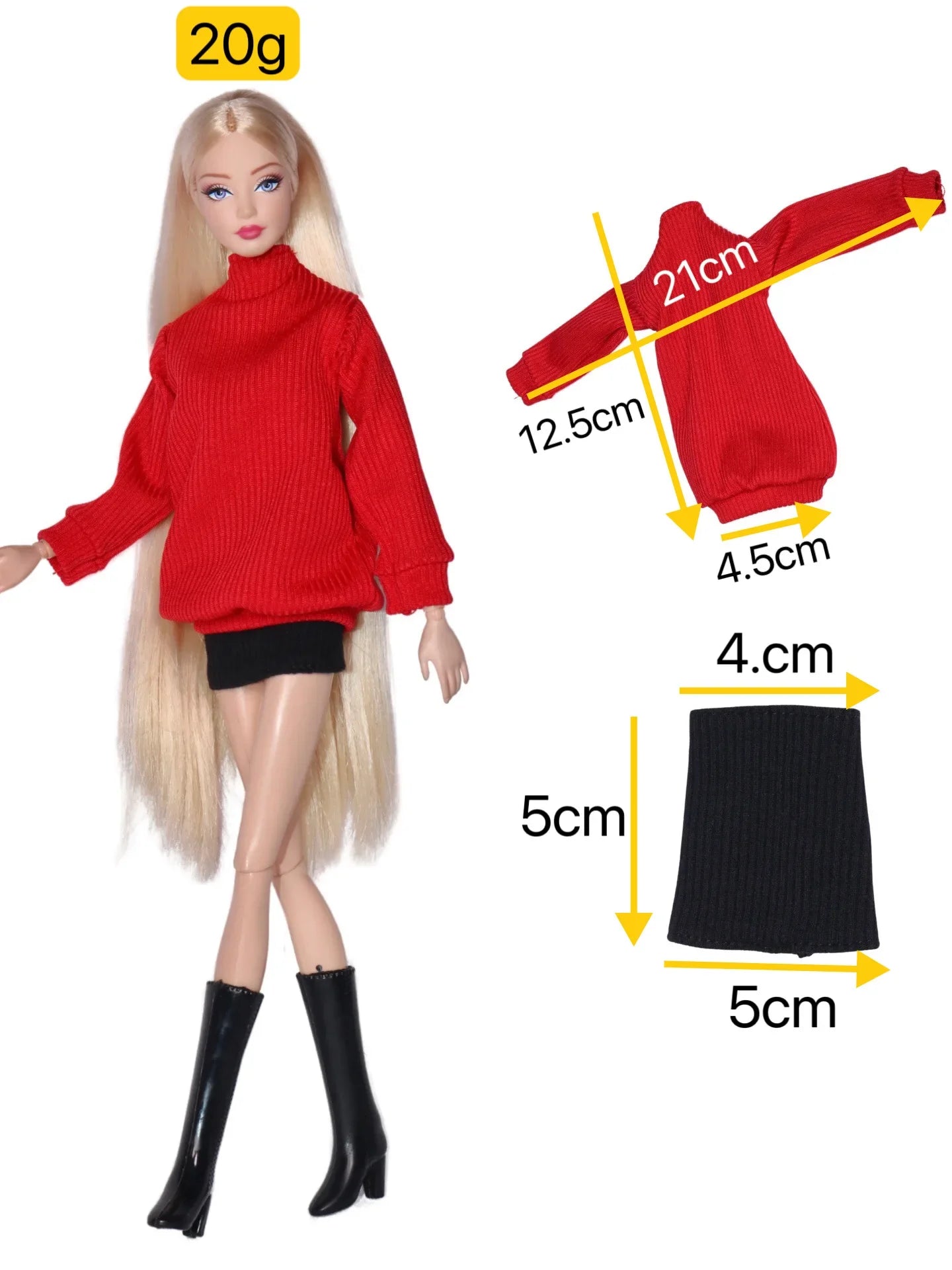 Doll Clothes for 30cm Barbie – Skirt, Outerwear, Pants & Shoes Accessories