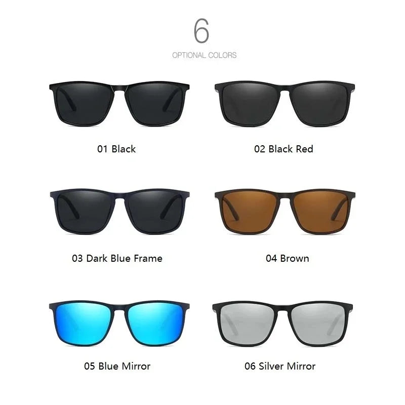 Luxury Square Vintage Polarized Sunglasses for Men & Women – UV400 Cycling, Driving, Fishing Eyewear