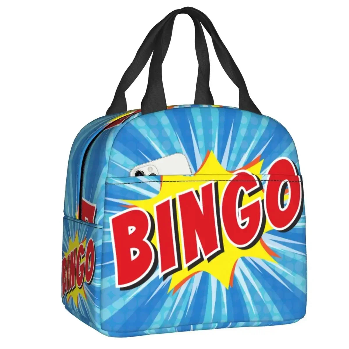 Bingo Queen Insulated Lunch Bag - Waterproof Thermal Cooler Tote for Work, Office & Picnics
