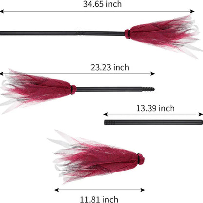 Halloween Kids Plastic Witch Broomstick - Perfect Cosplay Prop for Masquerade and Halloween Parties
