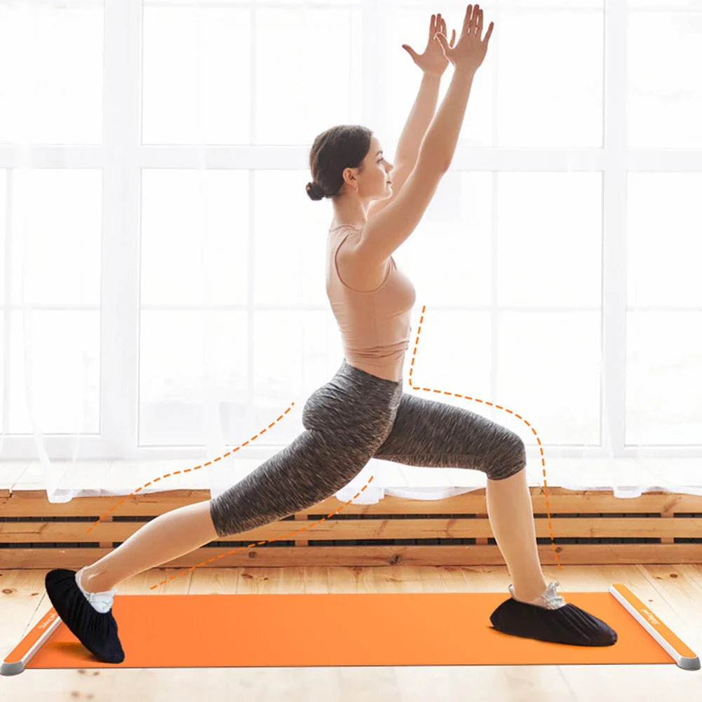 Portable Yoga Sliding Mat: Leg Core Fitness Training Board for Indoor Use - Antiskid & Mute, Ideal for Ice Hockey and Roller Skating