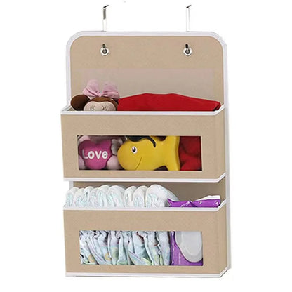 5-Shelf Hanging Storage Organizer — Anti-Tilt Door Rack with Large Capacity Pockets for Bedroom & Bathroom