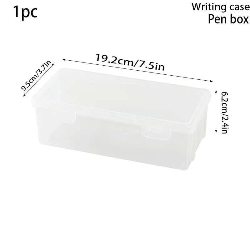 Transparent Sketch Pencil Case: Large Capacity Storage for Art Students - Plastic Toolbox