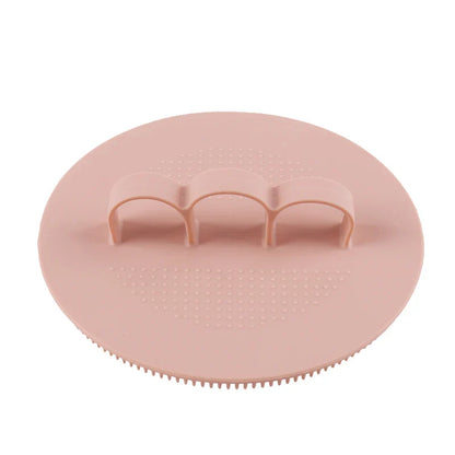 Silicone Body Scrubber with Natural Bristles – Skin Exfoliating Shower Sponge & Bath Brush