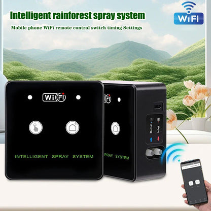 WiFi Automatic Rainforest Mist Sprayer System Kit – Smart Irrigation Timer Humidifier for Reptile Terrarium & Plant Care