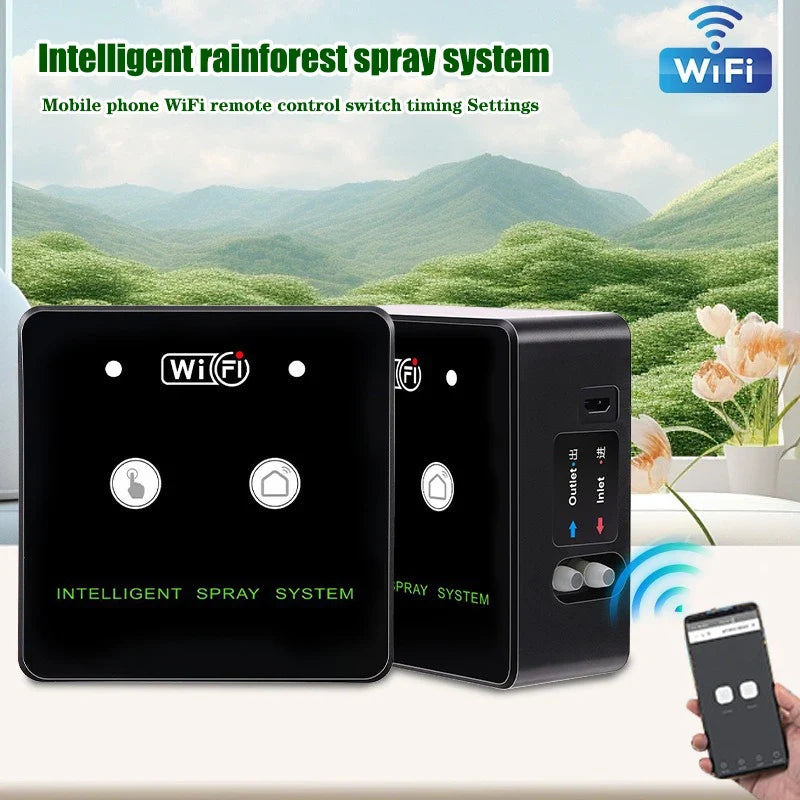 WiFi Automatic Mist Sprayer - Timed Rainforest Irrigation & Reptile Humidifier Spray System