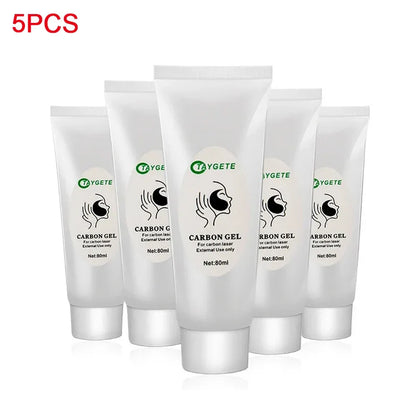 2/5Pcs Black Gel Carbon Mask for ND YAG Laser – Skin Whitening, Deep Cleansing & Facial Rejuvenation Cream