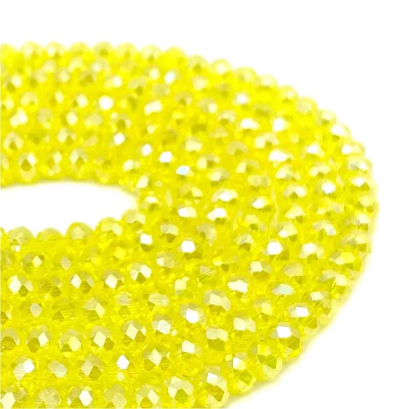Faceted Crystal Glass Beads 2-8mm Loose Spacer Beads for DIY Jewelry Making Bracelets & Earrings