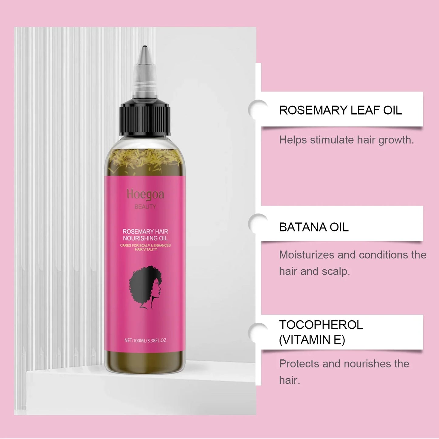 Rosemary Care Hair Essential Oil - Hair Growth Strengthening Scalp Treatment for Dry Hair, Split Ends & Hair Loss Prevention