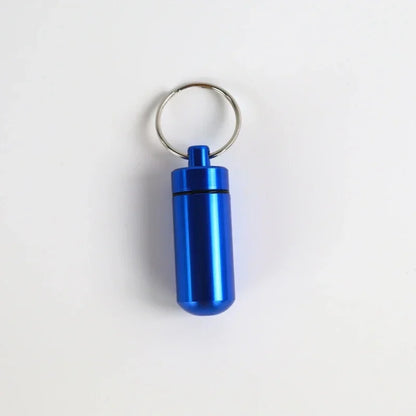 Mini Portable Pill Box – Waterproof Aluminum Case for Tablets, Vitamins, Fish Oils & Medicine Storage