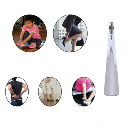 Professional 42cm Stainless Steel Shoehorn – Easy-Handle Metal Shoe Extractor and Lazy Shoe Helper Accessory