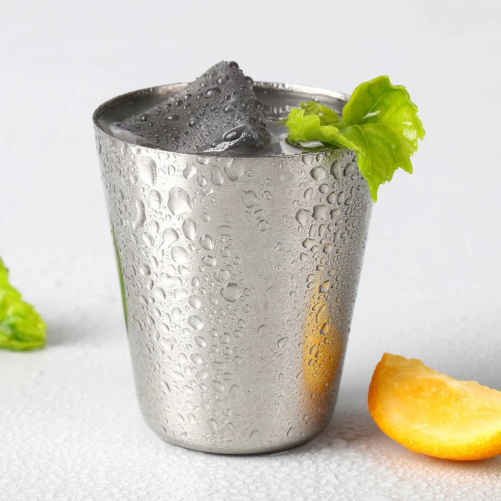 6Pcs Outdoor Stainless Steel Cups Set with Case: Practical Travel Mini Glasses for Whisky & Wine - Portable Drinkware 30/70ml
