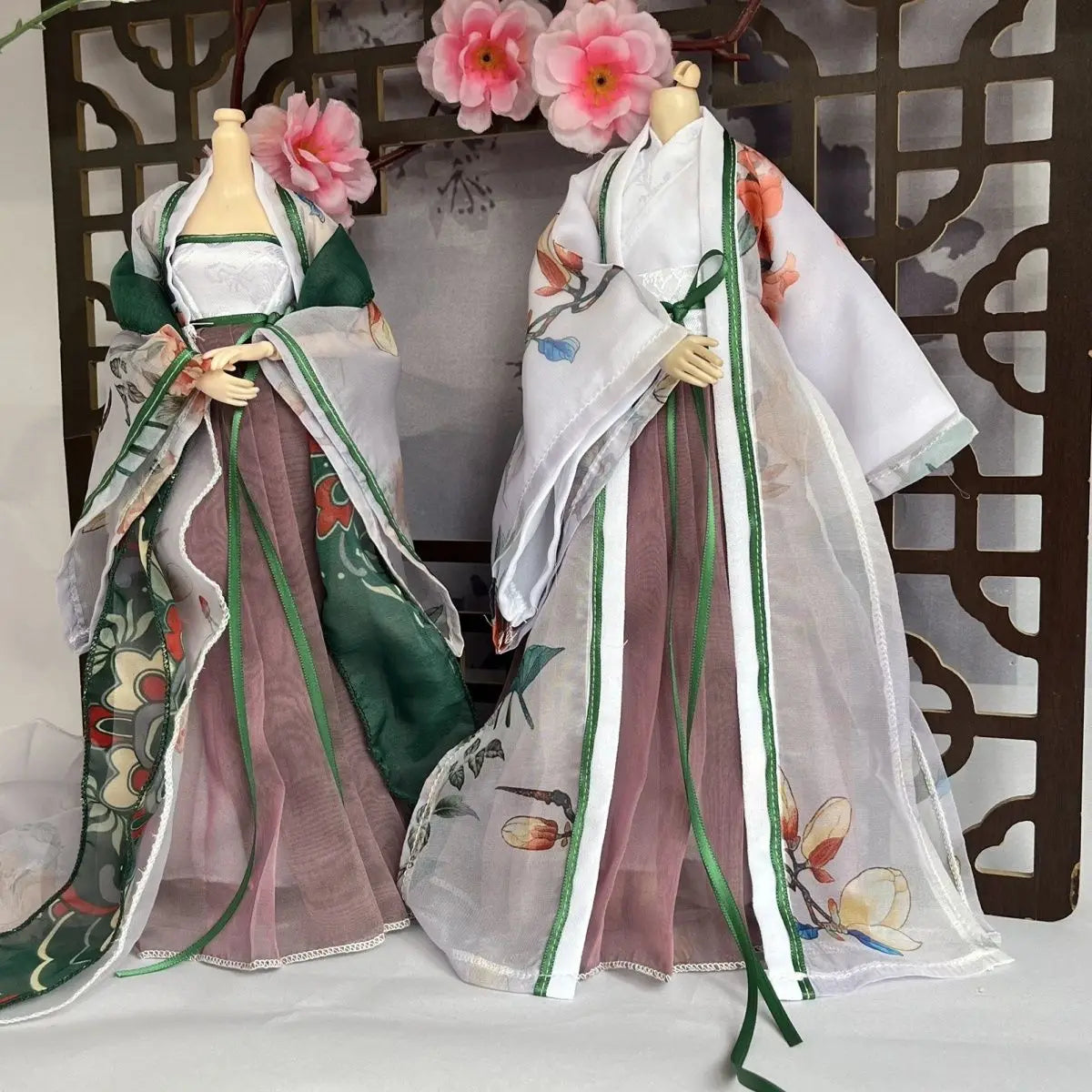 Fashion 1/6 Doll Clothes Set – 30cm Male & Female BJD Antique Couple Hanfu Outfit, Doll Accessories (No Doll)