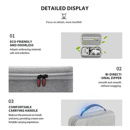 NEO Drone PU Storage Bag — Portable Large Capacity Shoulder & Handheld Organizer for DJI Neo RC-N3 with Shock Absorbing Protection