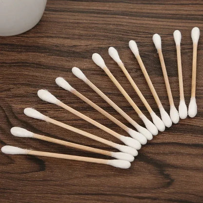 100PCS Double-Ended Cotton Swabs - 5 Packs for Baby Ear Cleaning & Healthy Hygiene Tools