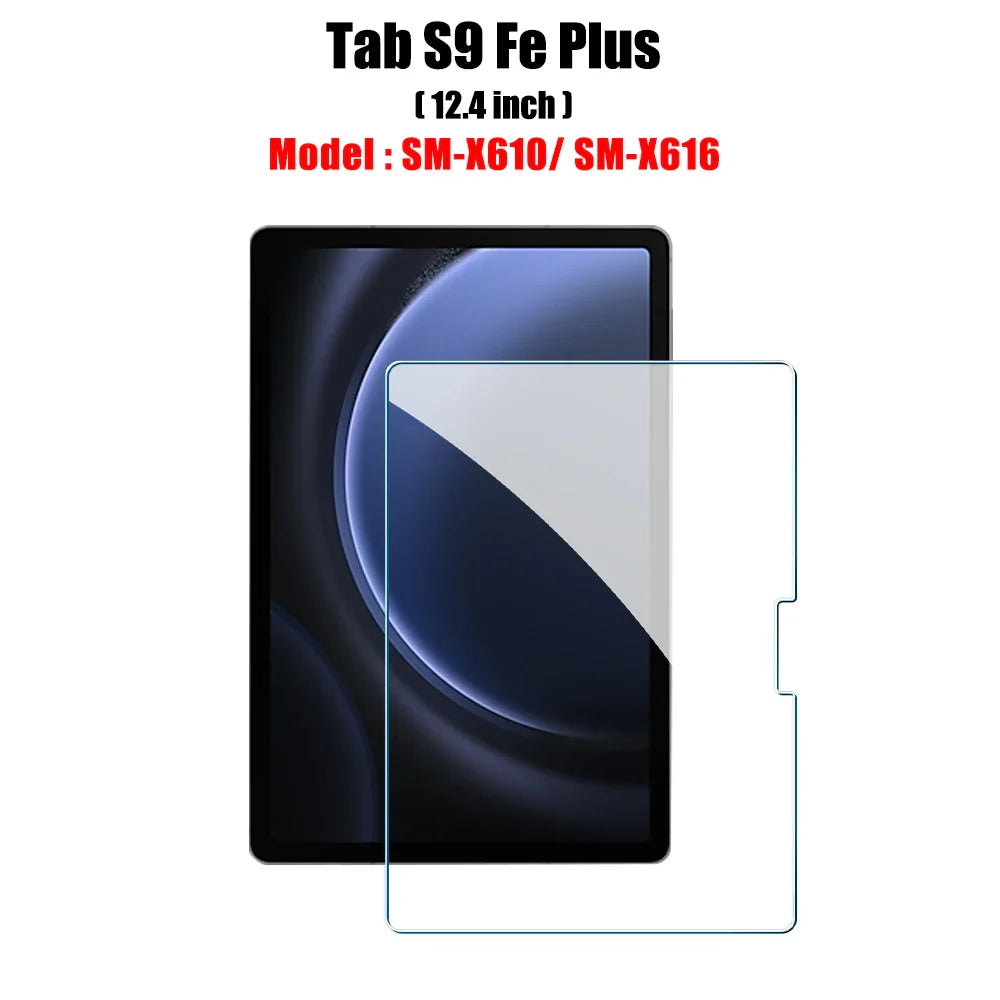 Tempered Glass Screen Protector for Samsung Galaxy Tab – Fits S6 Lite, S7 FE, S8/S8+, S9/S9 FE, S9+, S10, S11, A8, A9 Plus, 12.4" Tablets