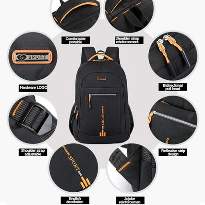 Men’s Oxford Waterproof Backpack – Business Laptop Rucksack for Travel, Work & High School Students