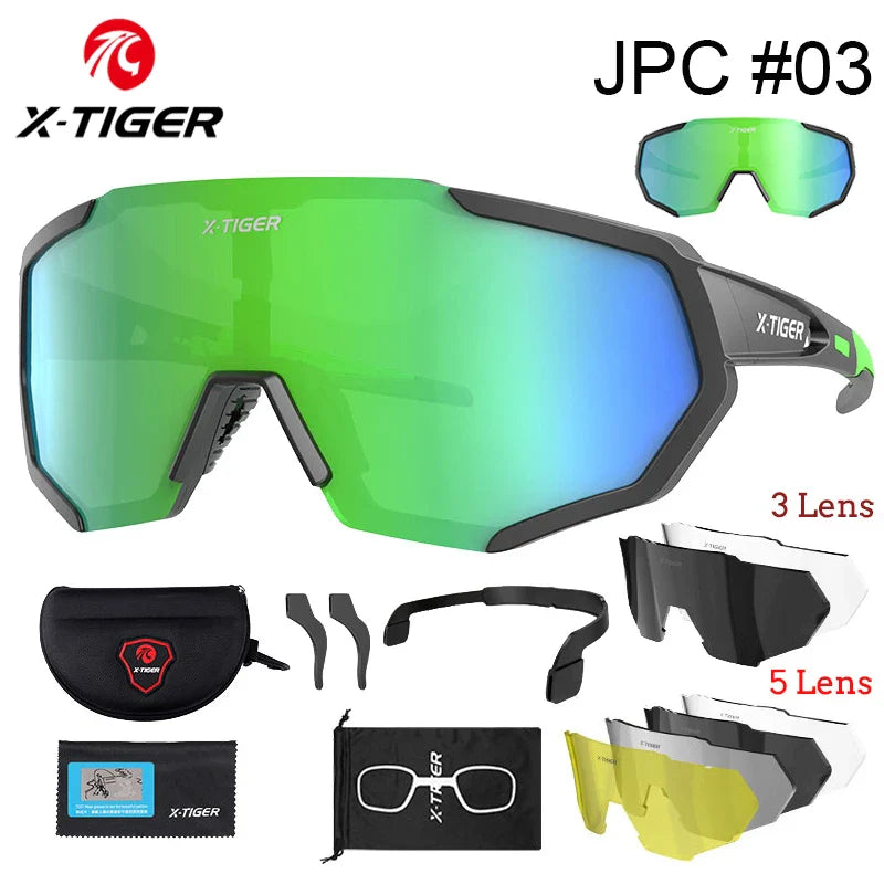 X-TIGER Polarized Cycling Glasses — Photochromic MTB & Road Bike Sunglasses for Sports