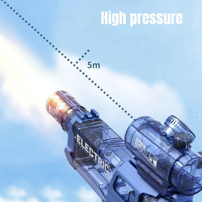 Electric Pulse Water Gun — Automatic Self-Absorbing Large-Capacity Light-Up Toy for Kids