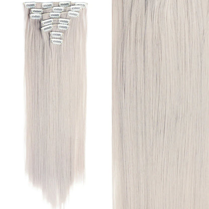 Women’s 7Pcs Hair Extensions with 16 Clips – Natural Black Straight Ombre Hairpiece