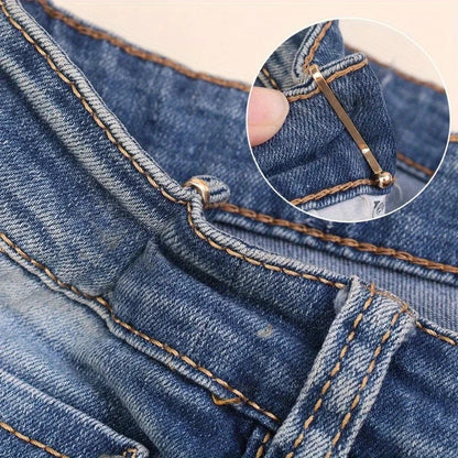8PCS Adjustable Clothing Clips - Sleeve Reduction & Waist Tightening Buckle Clips for Jeans, Skirts & Pants