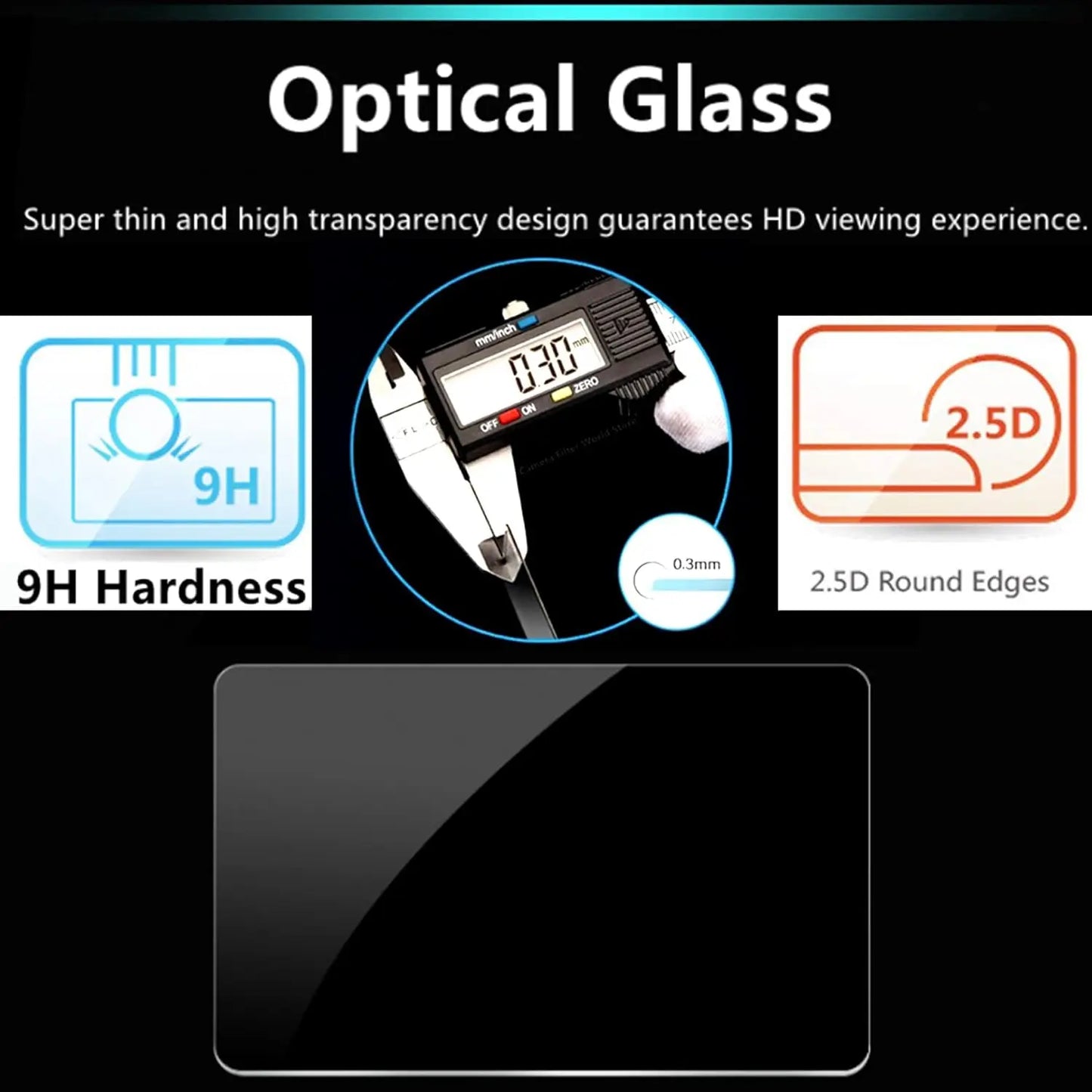 Tempered Glass Screen Protector for Canon EOS R100, R50, R10, R8, R7, R6, RP, 250D, 2000D, 90D, 80D, 850D, M50, 6D Mark II, T8i, T7, SL3
