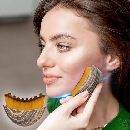 Portable Lymphatic Contour Face Brush – Multi-Function Facial Sculpting Tool for Chin Puffiness & Drainage