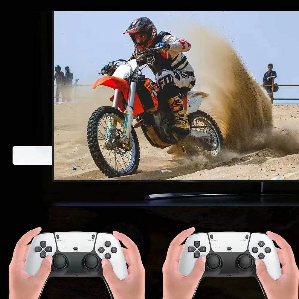 M15 Game Stick Mini TV Handheld Console — Wireless Gamepads, 64GB with 20,000+ Retro Games, HD Output, Two-Player for PS1 and More