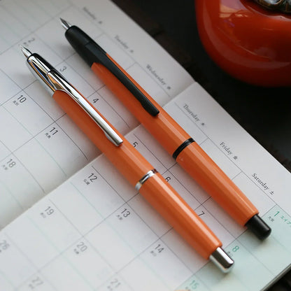 MAJOHN A2 Press Fountain Pen - Retractable EF Nib 0.4mm Resin Ink Pen with Converter, Lighter than A1, Perfect for Writing and Christmas Gift