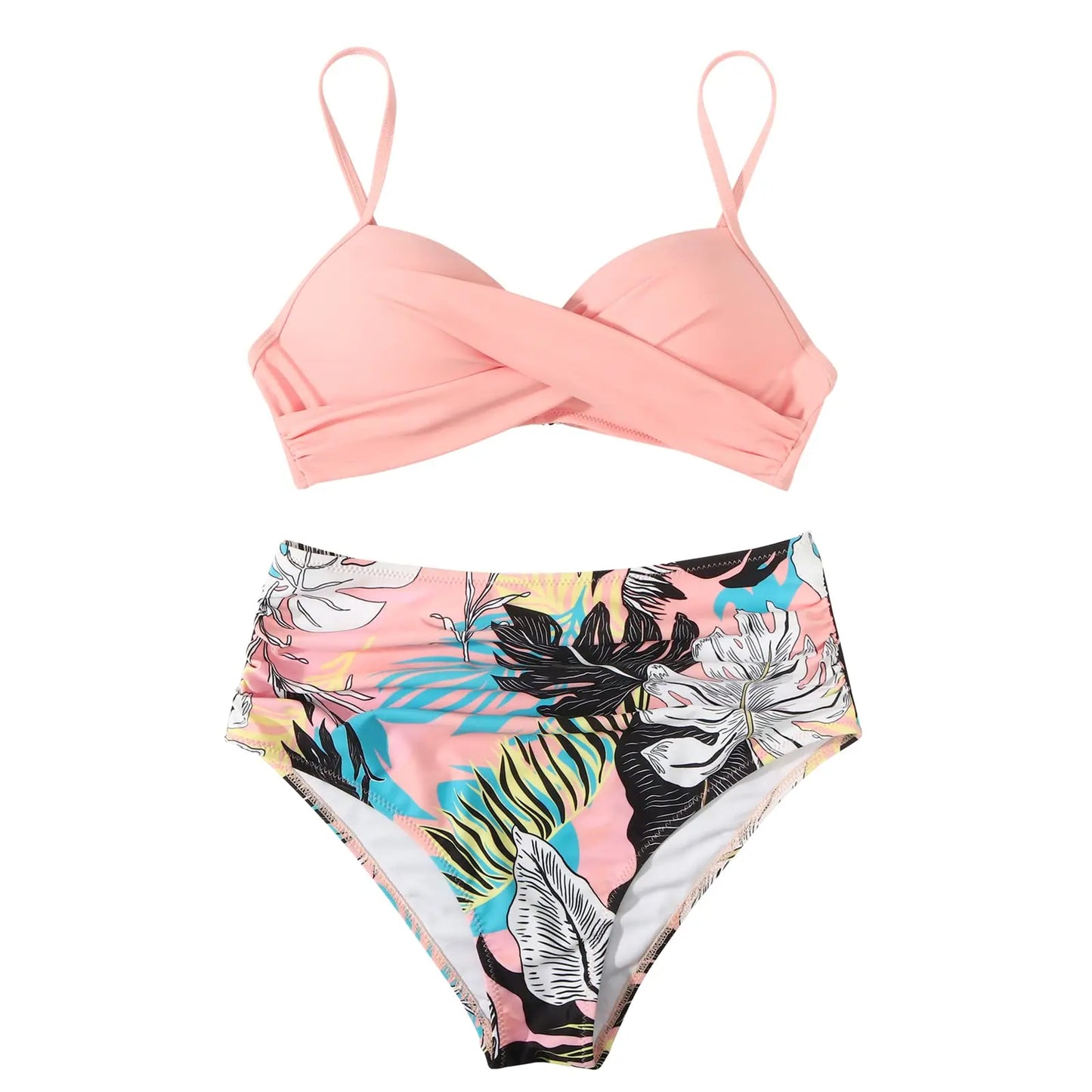 Vintage High Waist Bikini Set 2025 – Women’s Push-Up Printed Swimwear Summer Beach Bathing Suit