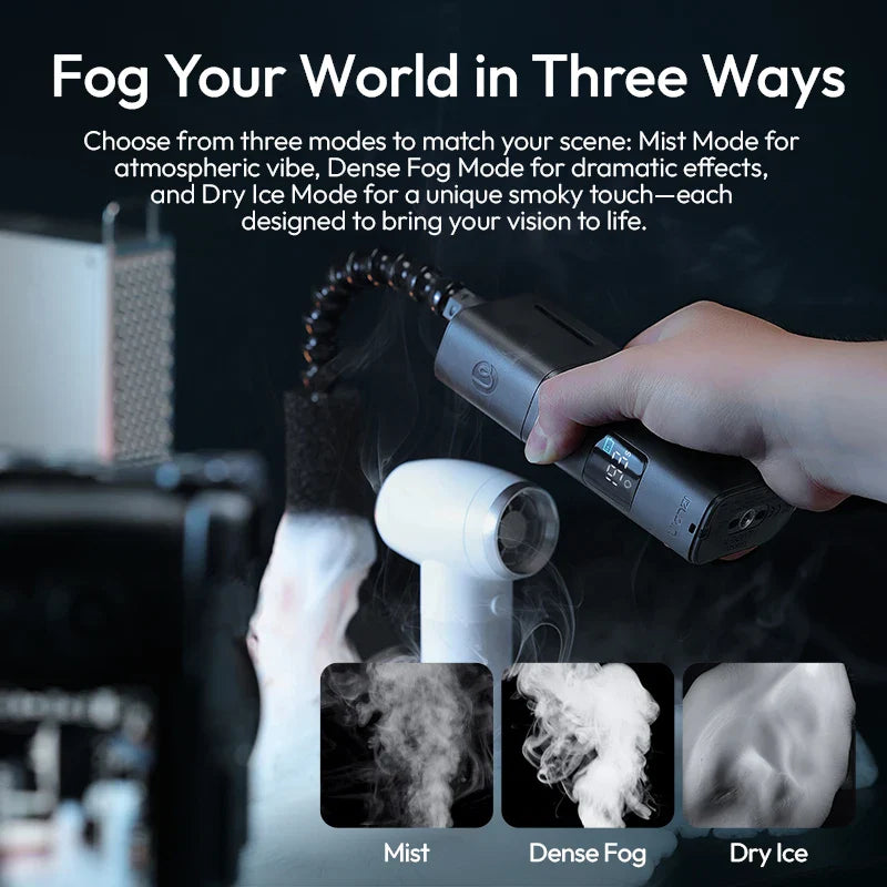 Ulanzi FM02 Electric Fog Machine FILMOG – 3 Modes Dense Mist for Photography, Food Shots, Dry Ice, Type-C Charging