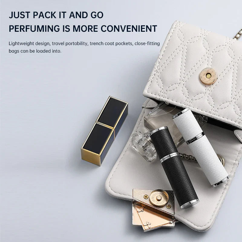 Louischanzl Premium PU Leather Perfume Sprayer – 5ml Travel Atomizer Bottle for Tight-Sealing Fragrance