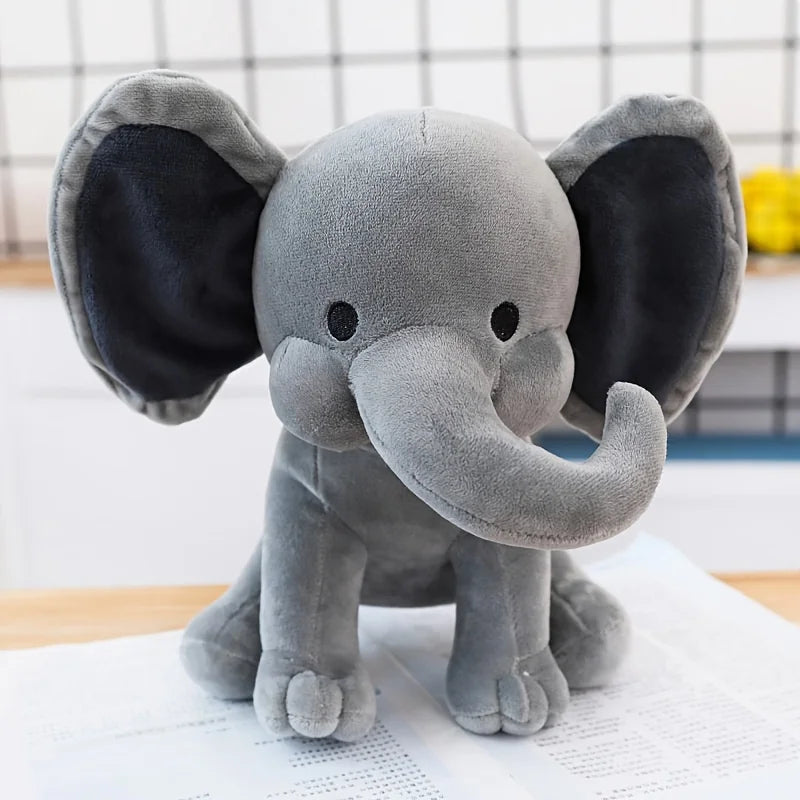 Comfort Sleeping Elephant Plush Toy - Pink & Grey Soft Elephant Doll for Kids, Birthday & Holiday Gift